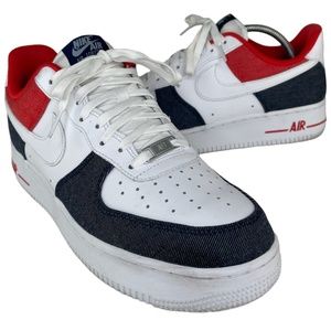 Nike Air Force 1 '07 LX USA Denim Sz 9.5